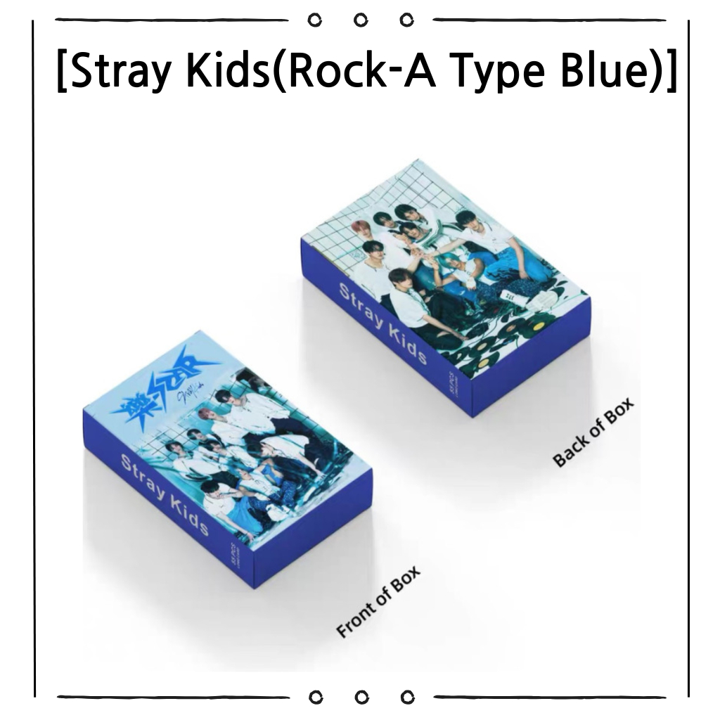 Stray Kids Photo Card Goods (Rock A-Type Blue) 55 Sheets - K-Pop Merchandise | Collectible Fan Cards | Limited Edition Memorabilia