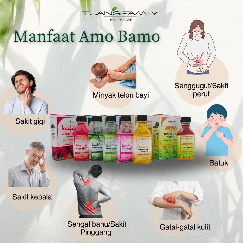 Minyak Kesihatan Aromatherapy Essential Oil AMO by Tuan's Family (with gift)