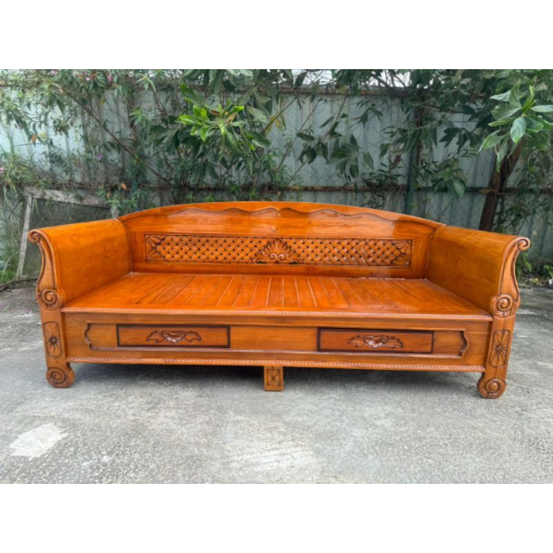 DAYBED JATI /DAYBED KAYU JATI/SOFA BED KAYU JATI TEAK WOOD DAYBED KATIL BUJANG KAYU JATI