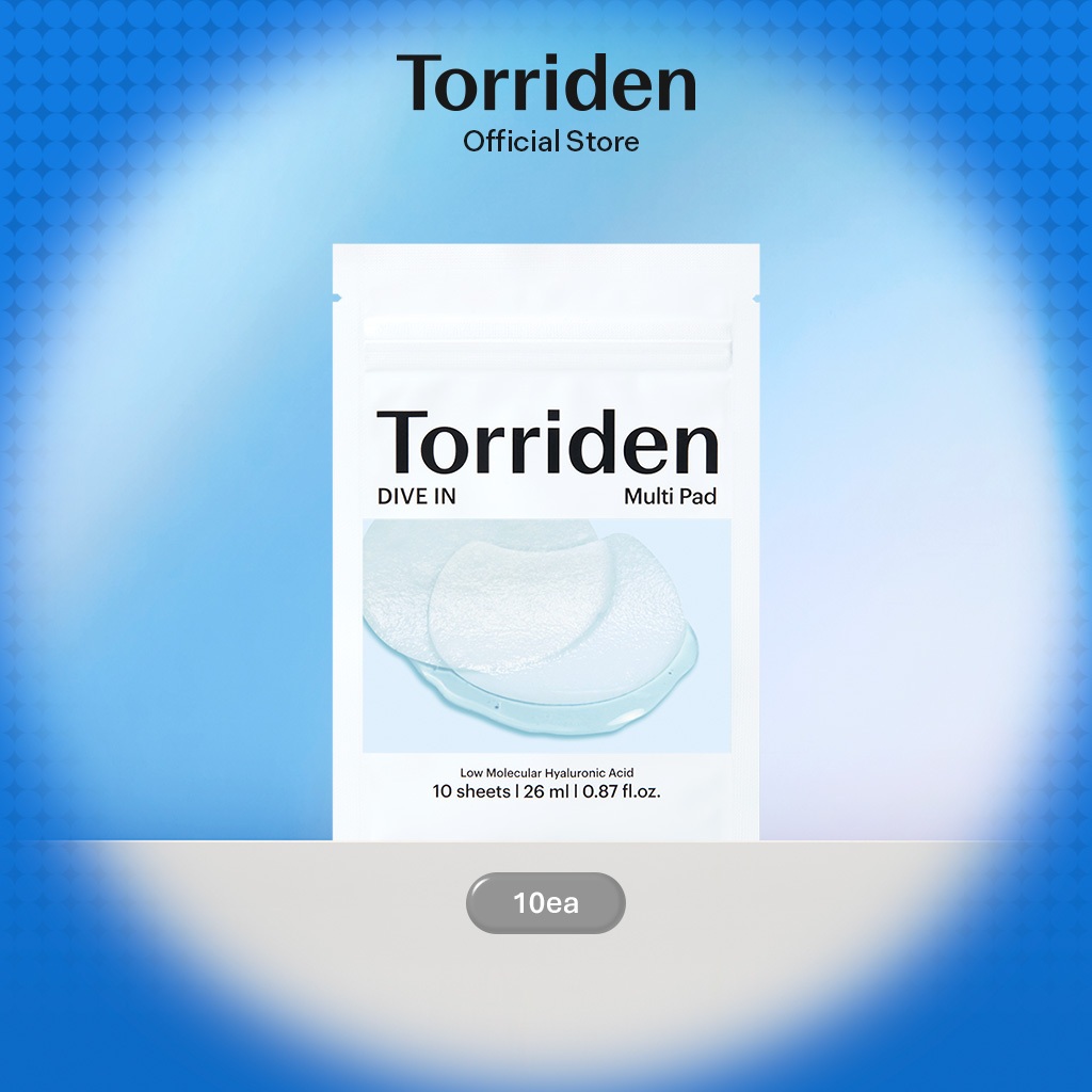 [Torriden Official] Mini Size Trial - DIVE IN Low Molecular Hyaluronic Acid Multi Pad for Pore Minimizing & Redness Relief & Exfoliating, 10ea