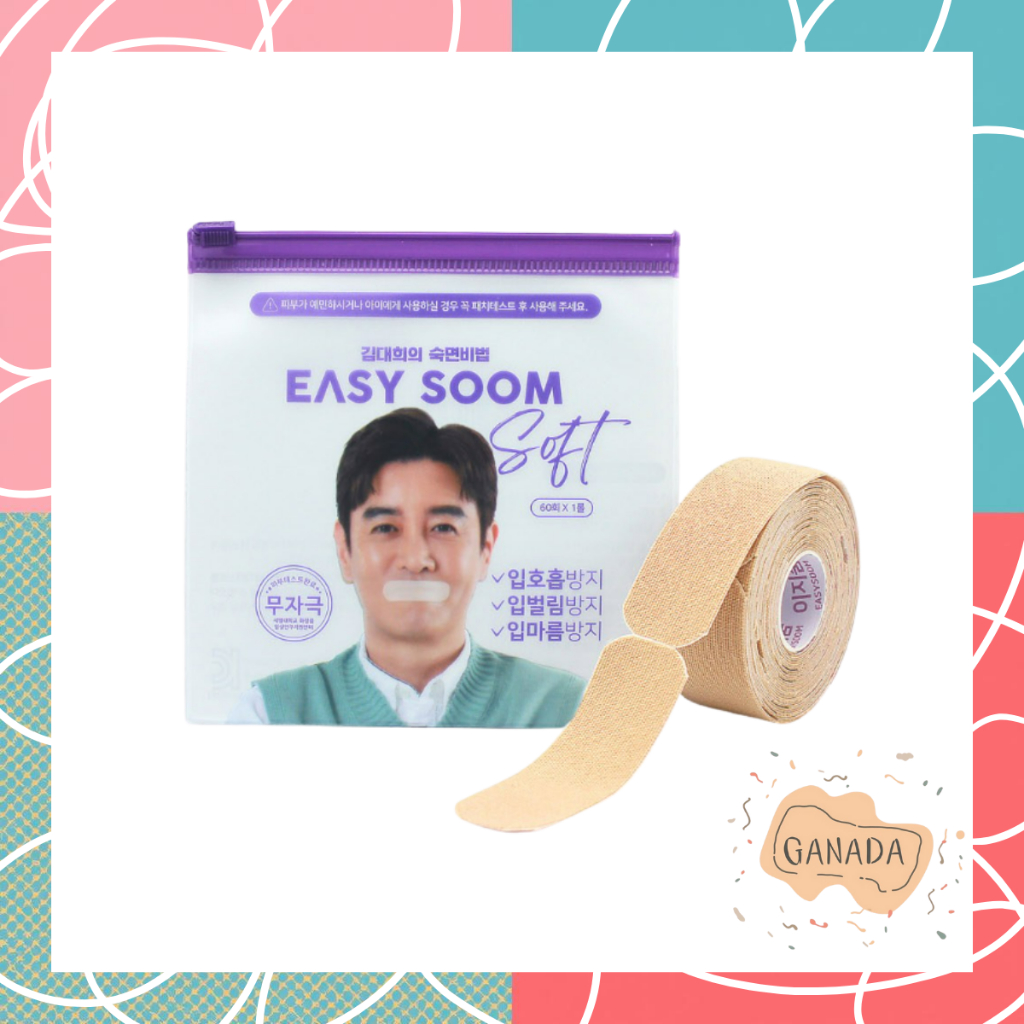 EASYSOOM Mouth tape Nose Breathing tape 60p(2.5cmx8cm) Anti-dry mouth