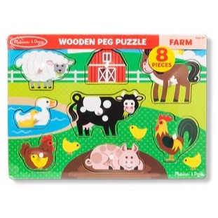 Melissa & Doug - Farm Animal Peg Puzzle [ KYDZ International ]