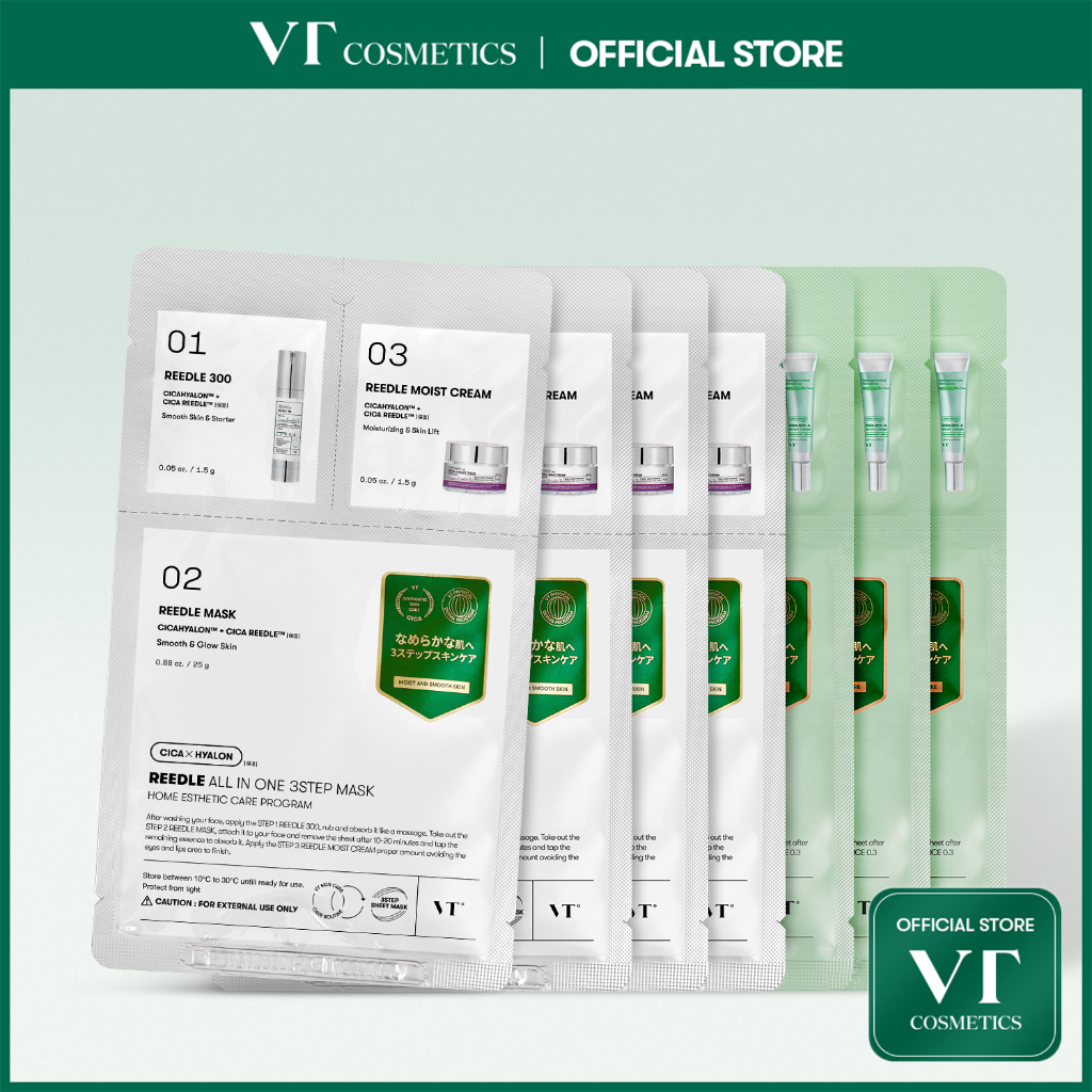 [VT] REEDLE SHOT ALL IN ONE 3STEP MASK Microneedling, Dead Skin Cell Care, Skin Elasticity Care