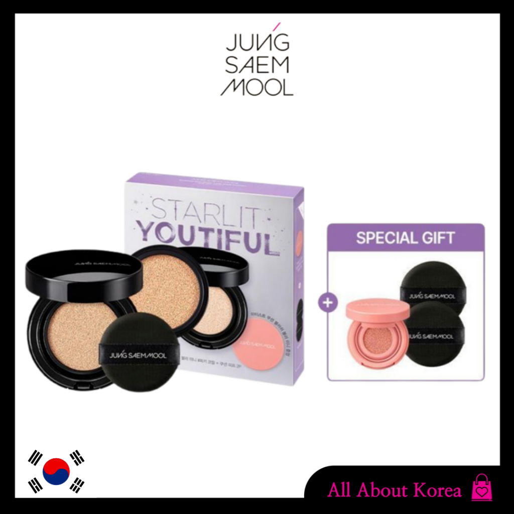 [JUNG SAEM MOOL]Essential Skin Nuder Long Wear Cushion 6colors (main+refill set)