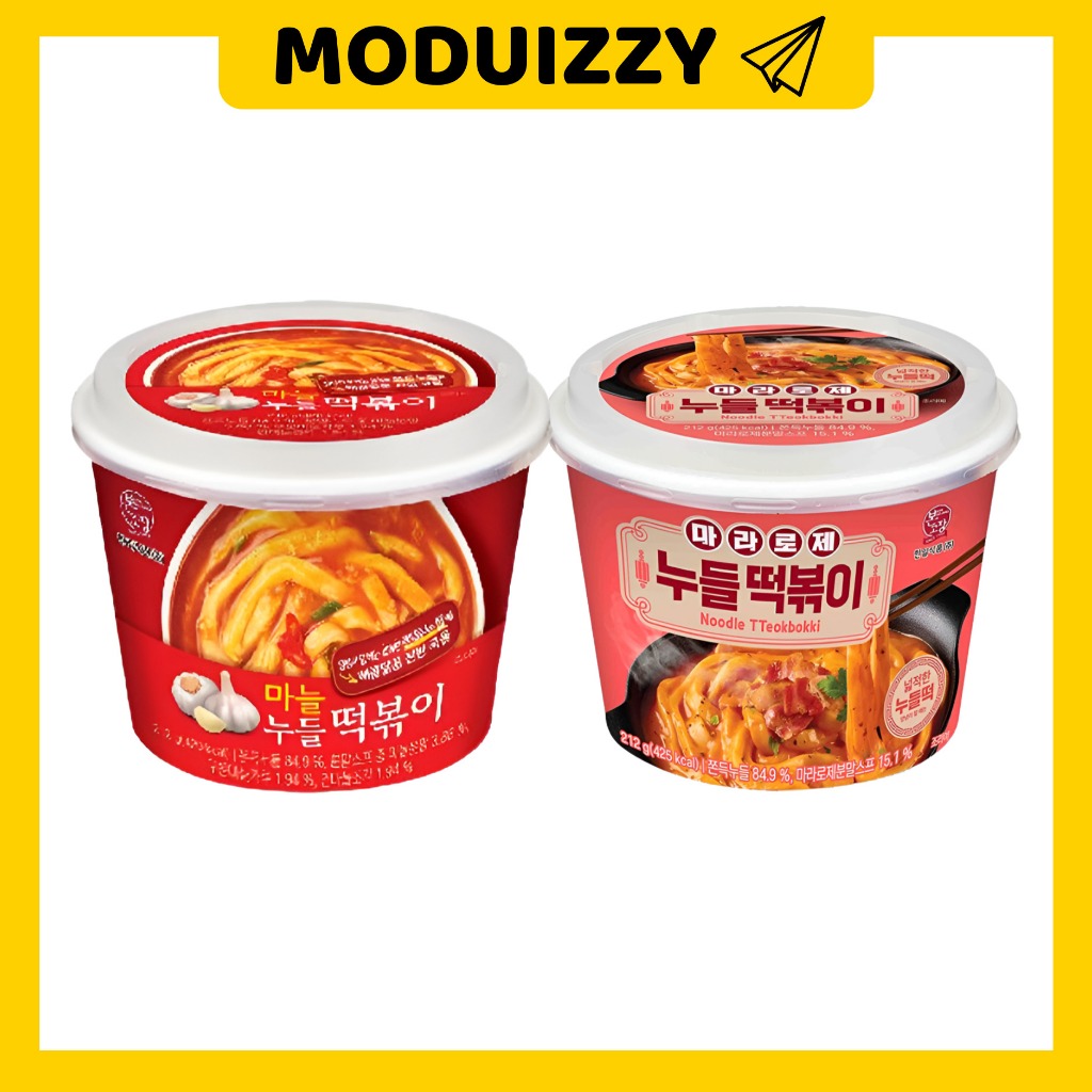 [★ Hanil ★]  * Ready to stock * Noodle Tteokbokki 2 Taste Garlic / Mara Rose From Korea / Made in Korea MODUIZZY
