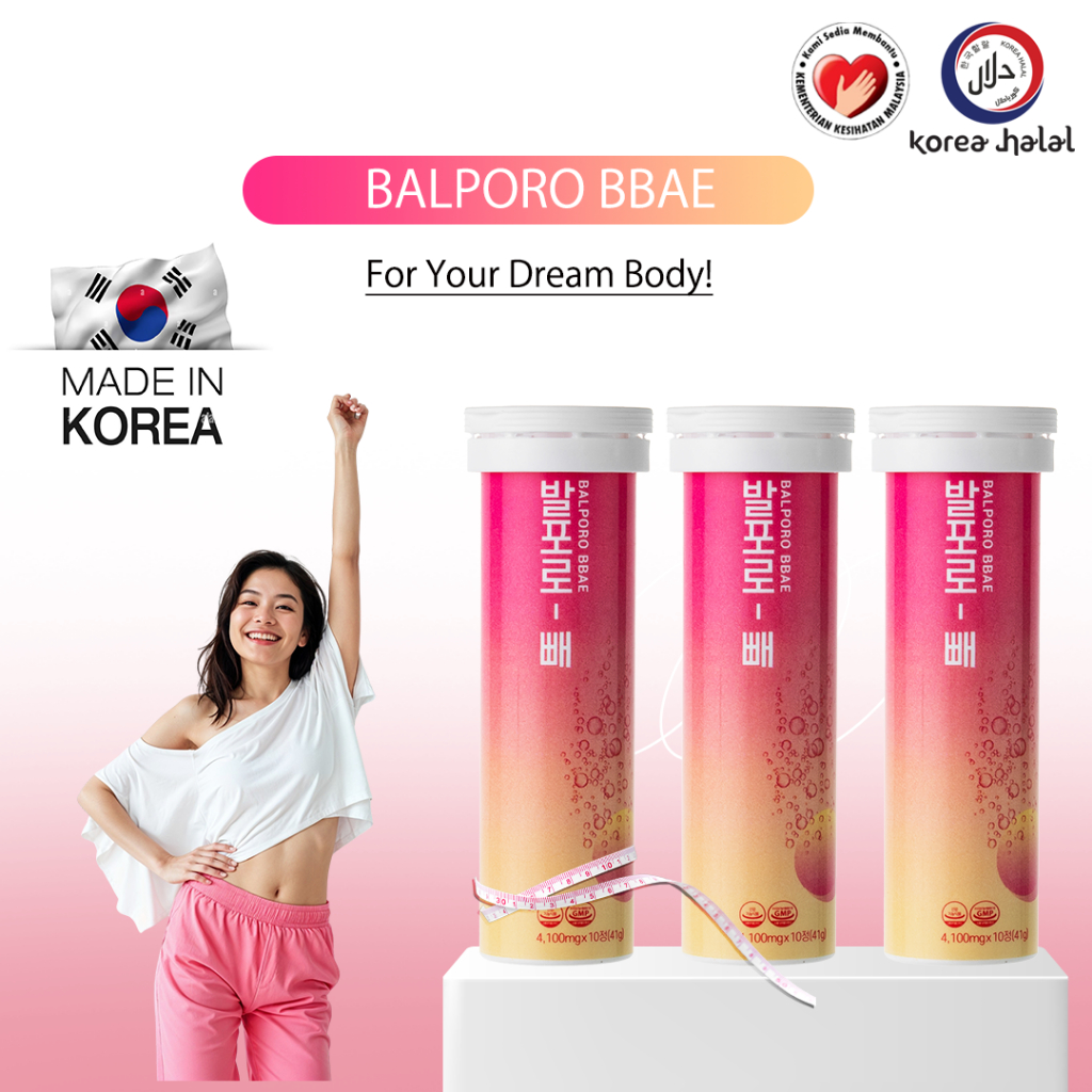 BALPORO BBAE Korea Slimming Supplements Weight Loss Diet Effervescent Burn Fat Vitamin HALAL KKM