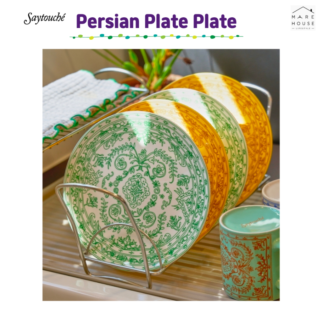 [SAY TOUCHÉ] Doodle Persian Ceramic Plate 21cm | Aesthetic Tableware Gift