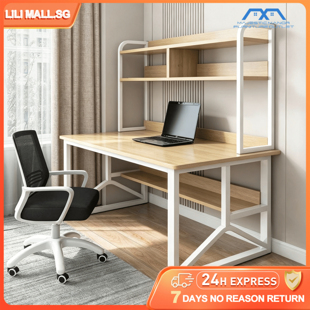 Computer Table Study Table with Book Shelf Iron computer desk desktop home study desk bookshelf office table