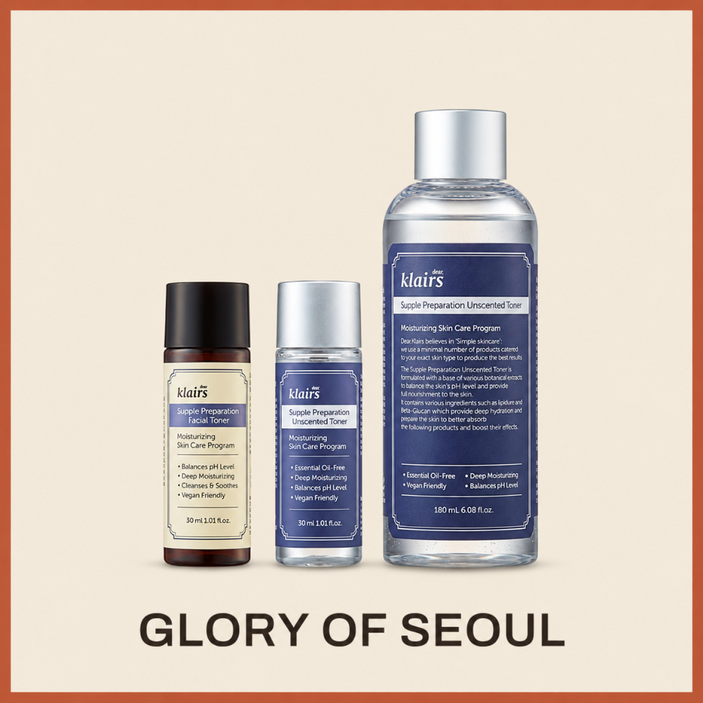 KLAIRS Supple Preparation Unscented Toner 30ml, 180ml, Facial Toner 30ml
