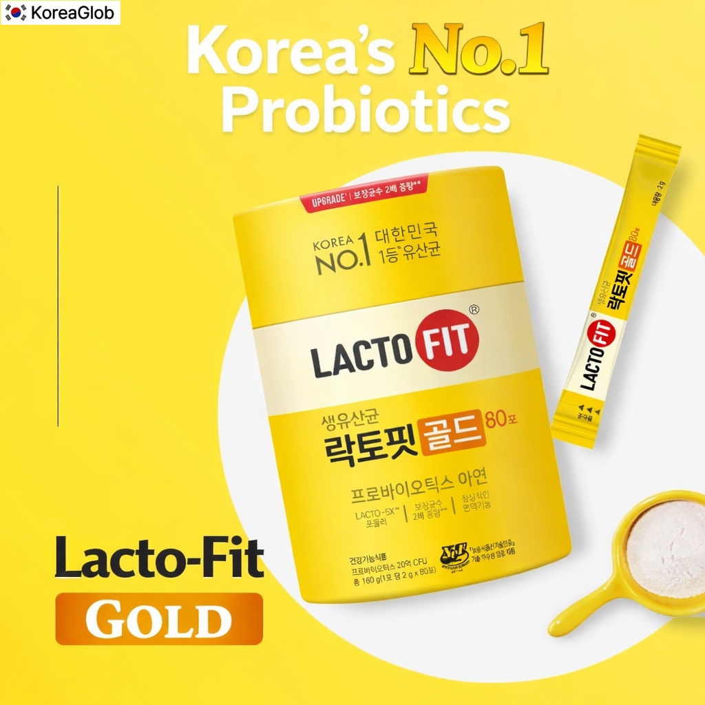 Lacto-Fit Gold Probiotics 80 Sticks 160g Korean Supplement