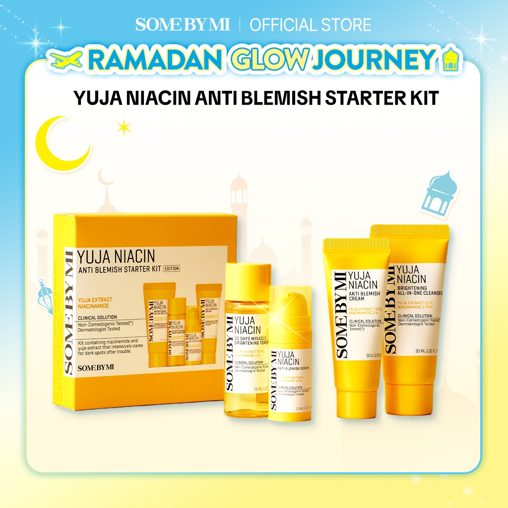 [SOME BY MI] Yuja Niacin 30 Days Brightening Starter Kit (Cleanser30ml/Toner30ml/Serum10ml/ Cream20g) [Niacinamide&Vitamin, Brightening Moisturizer, Travel Size Package]