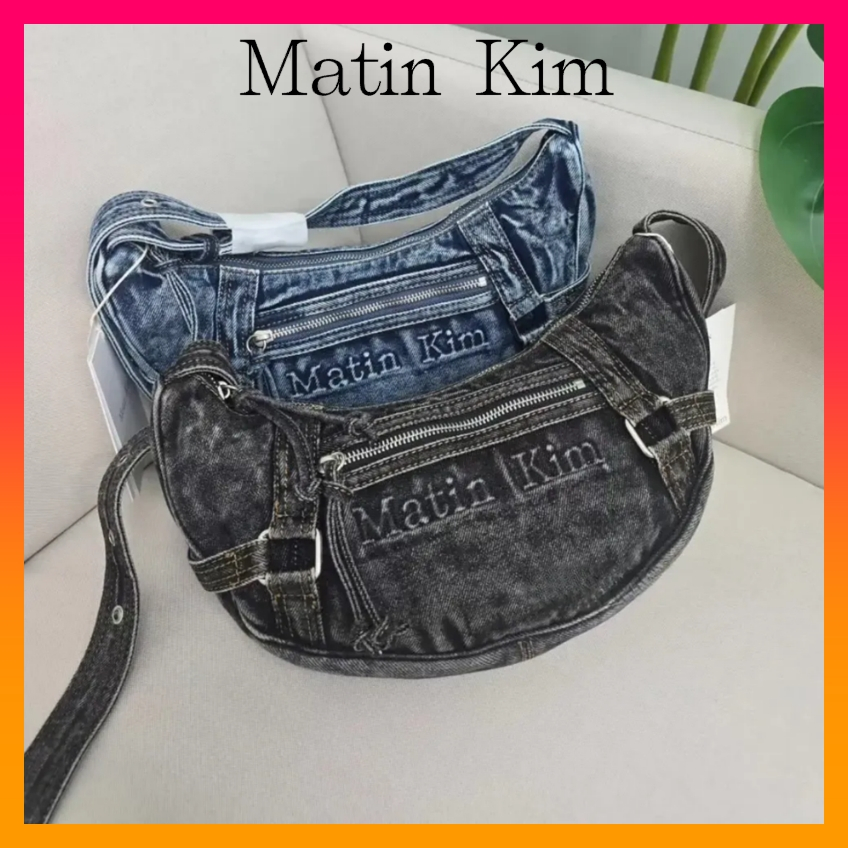 MATIN KIM MATIN WASHED DENIM MINI HOBO BAG (2026NEW)