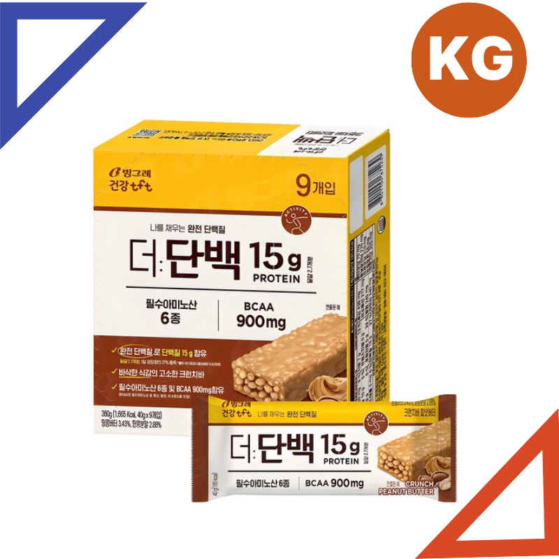 [BINGGRAE]The Protein Crunch Bar Peanut Butter 360g (40g x 9 Ea.)
