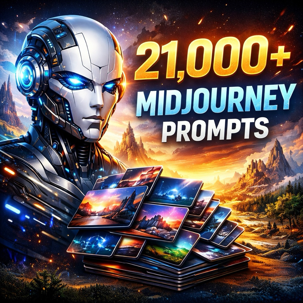 21,000+ Midjourney Prompts Bundle | Ultimate AI Art Prompt Pack