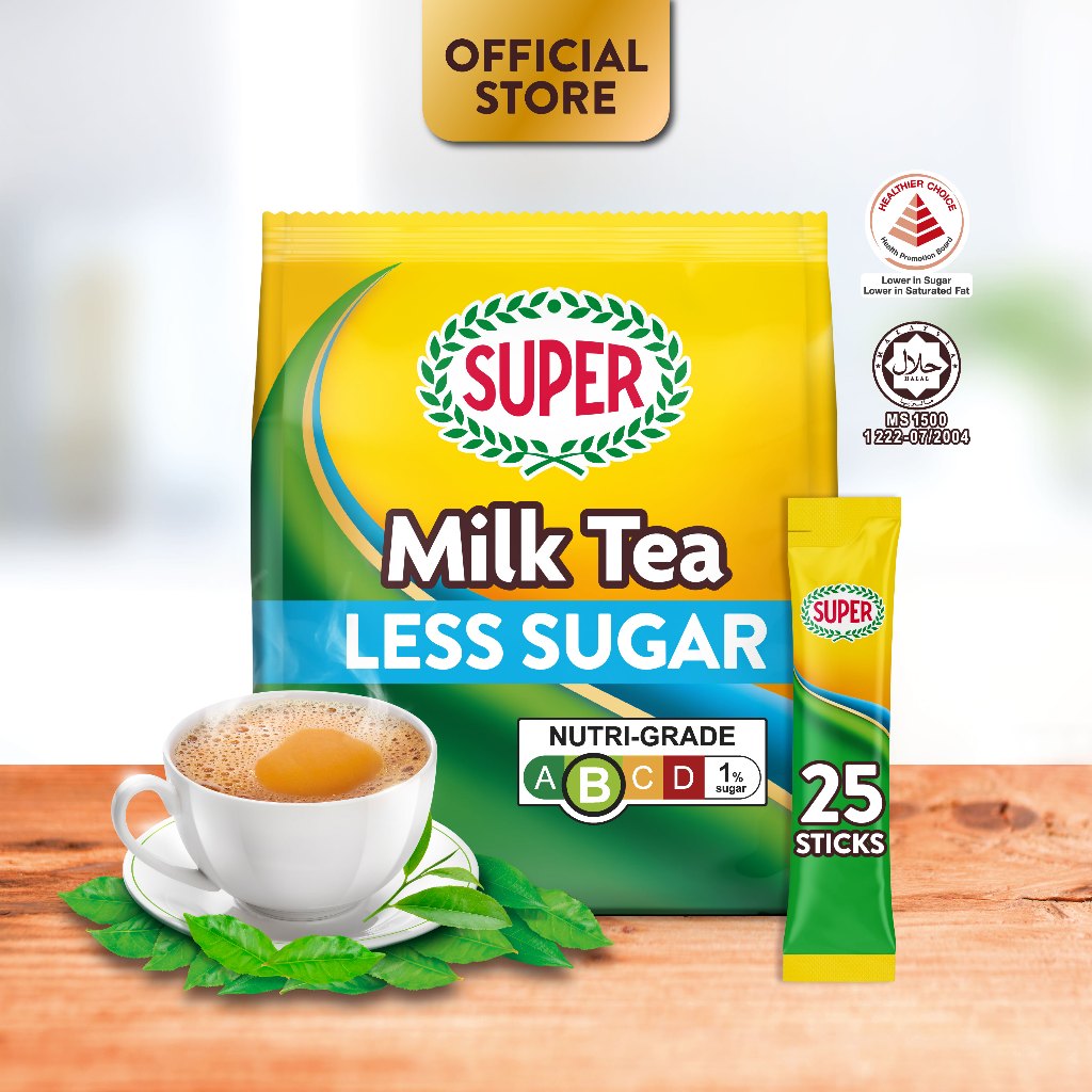 Super Less Sugar Instant 3in1 Milk Tea, 25 sticks (Expiry: Feb 2028