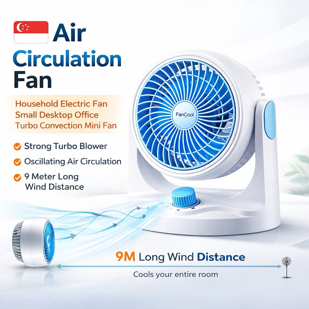 Multifunctional Fast Air Circulating Fan| Desk Fan | Mini Fan | Air Circulator Fan / fan table / Camping Fan / Table