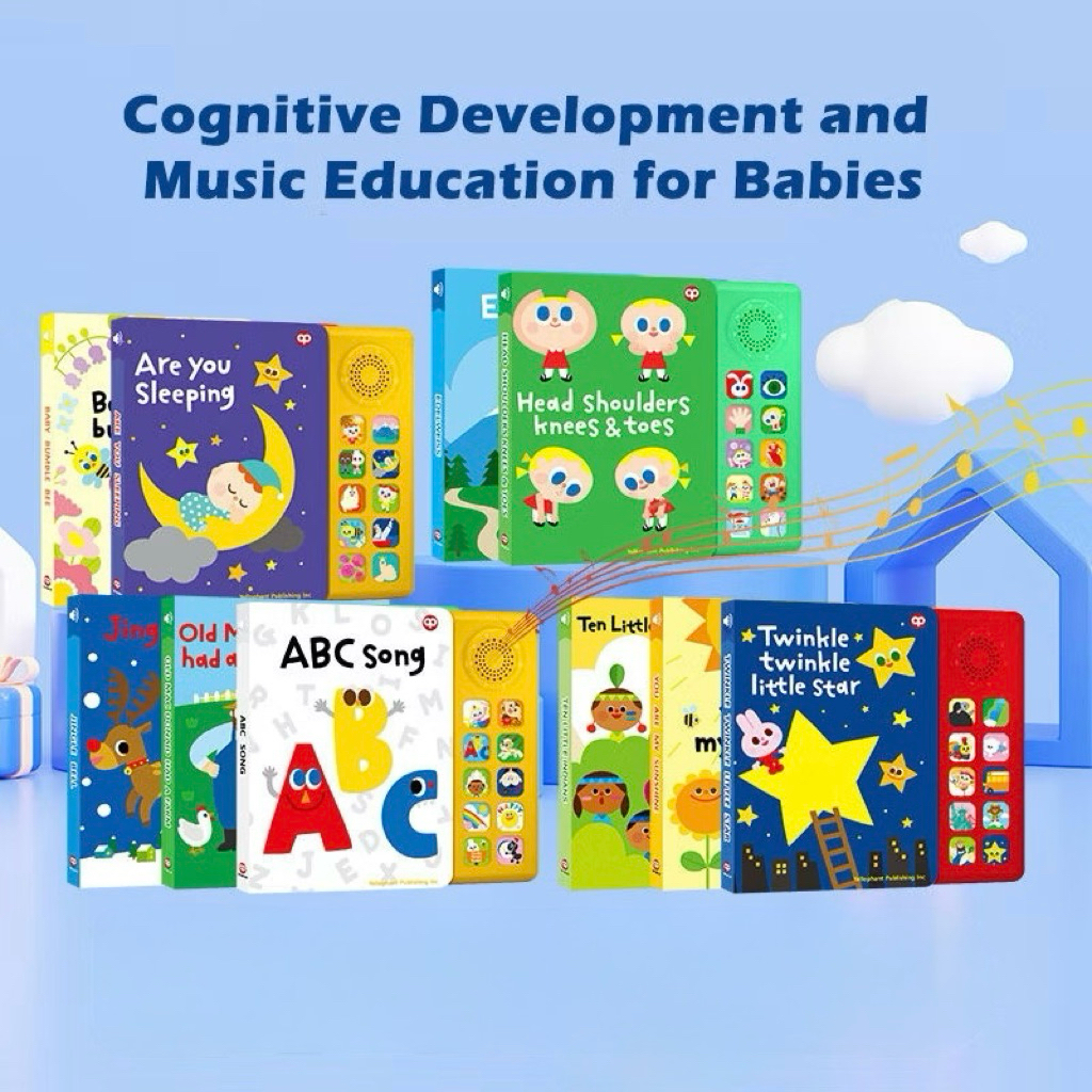 10 Songs Music Book | English Singing Books for baby and kids | Classic Nursery Rhymes | Children's Early Learning Song