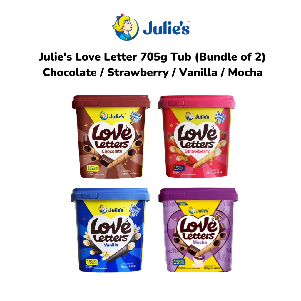 Julie's Love Letters -Bundle of 2 (Chocolate / Strawberry / Vanilla / Mocha 660g )