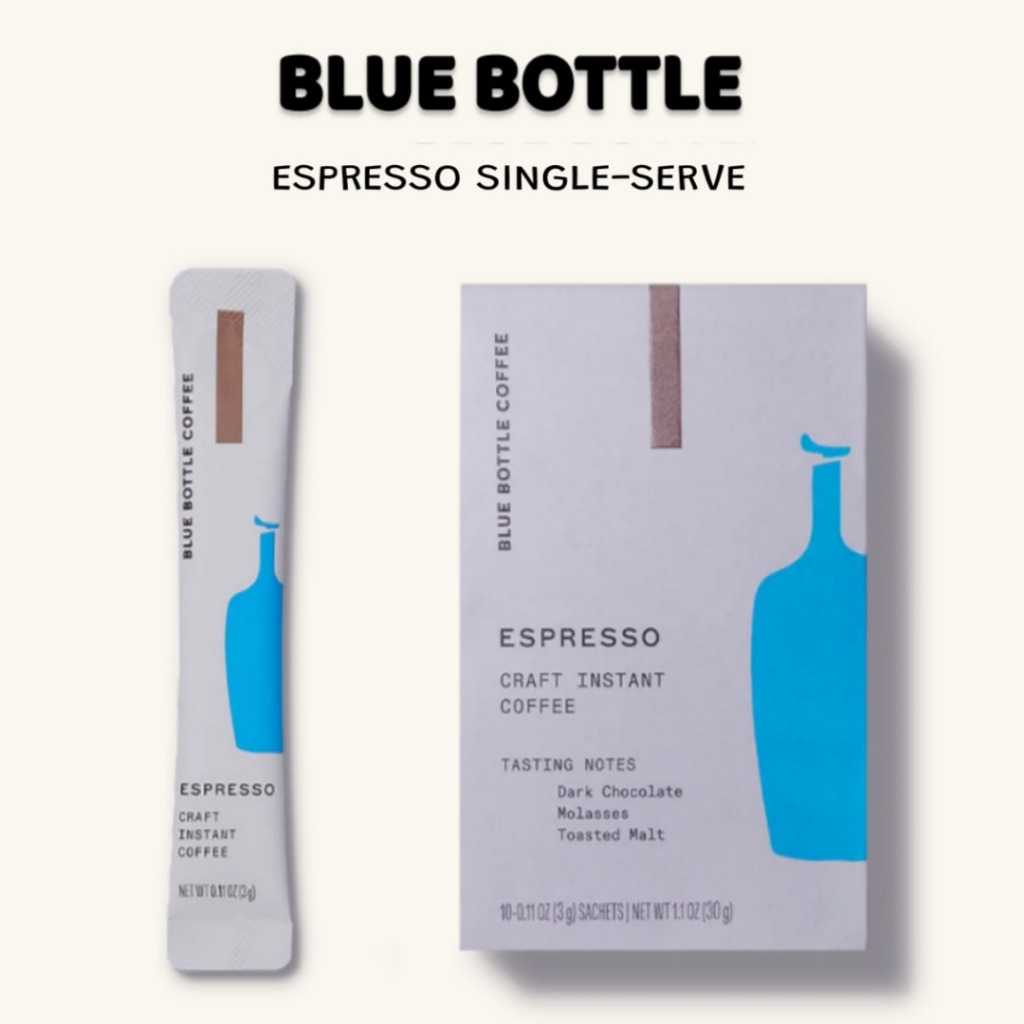 [BLUE BOTTLE] Craft Instant Espresso Coffee Single Serve 3g x 10sticks | Rich Flavor High Quality Instant Coffee from Korea