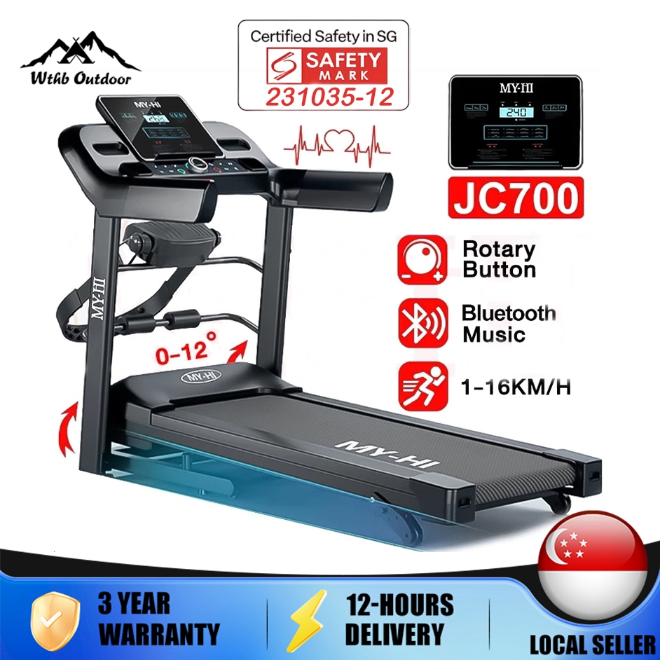Treadmill 4.0hp Exercise Jogging Multi-Function Fitness Gym Workout Walking Smart Running Pad Machine Foldable 跑步机
