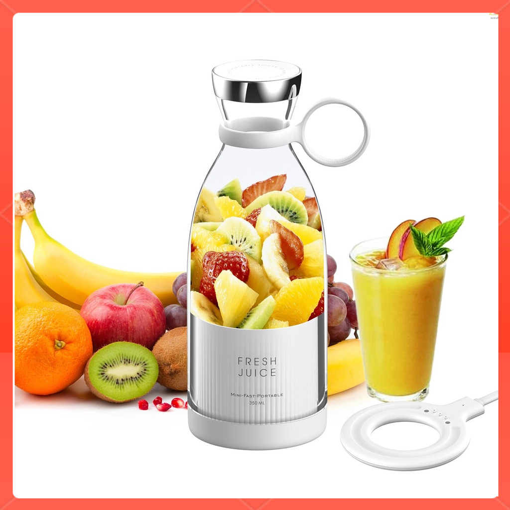 ZOM 350ml Portable Blender Rechargeable USB Mini Personal Fruit Shake and Smoothies Blender Juicer Cup Home, Sport, Office, Travel