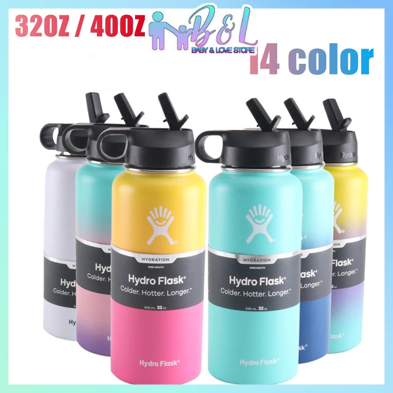 In Stock 32/40oz Hydro Flask Kettle Double-Wall Insulated Vacuum Stainless Steel Water Bottle Flask Tumbler