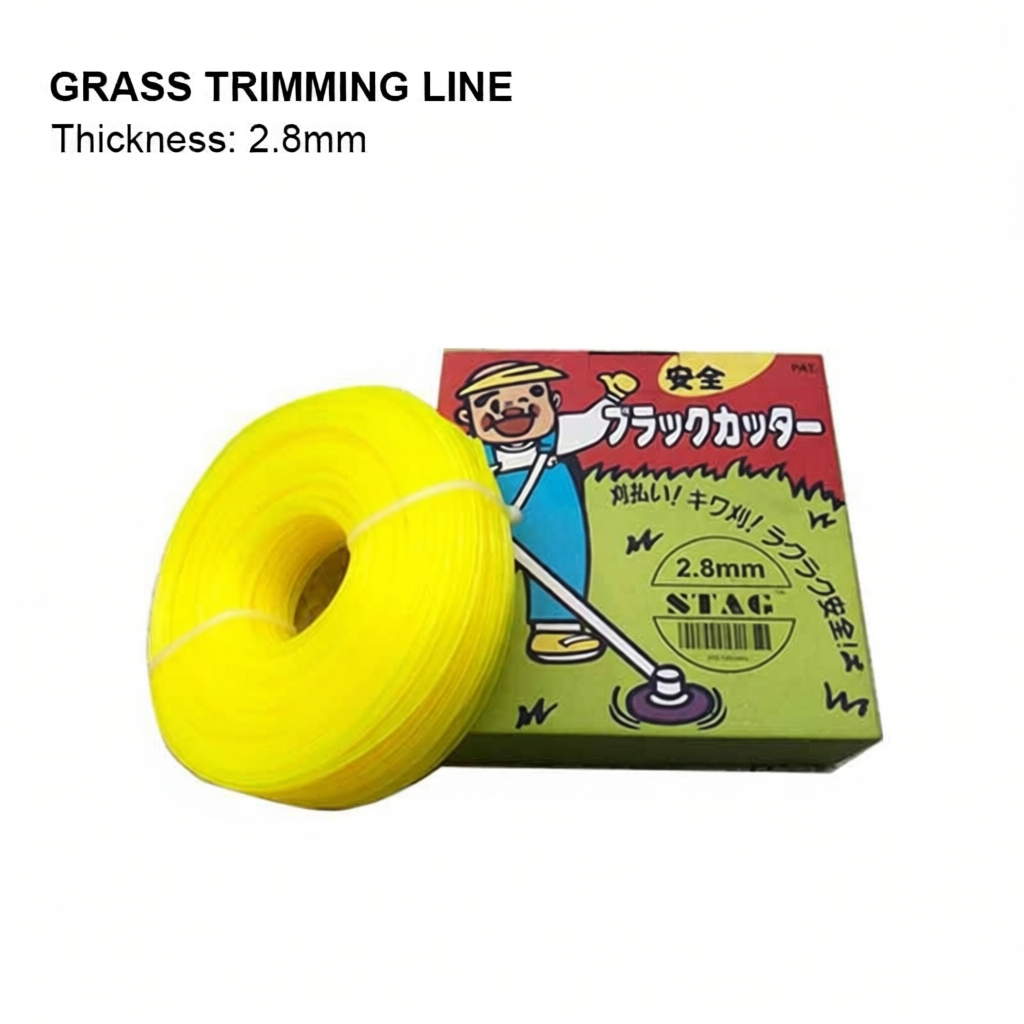 350gram Grass Cutter Nylon Trimmer Line Yellow 2.8mm / Trim Line Roll/ Tali Mesin Potong Rumput / Grass Cutting Machine