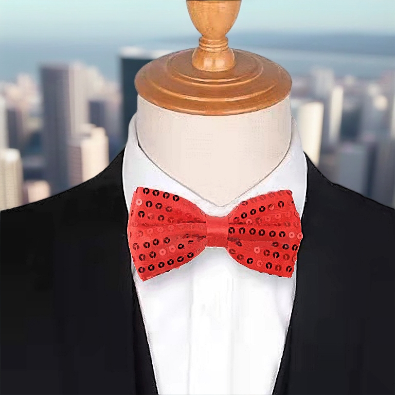 Sequins Bowtie Stage Performance Tie For Men Woman Fashion Team Dance Bow knot Colorful Party Shiny