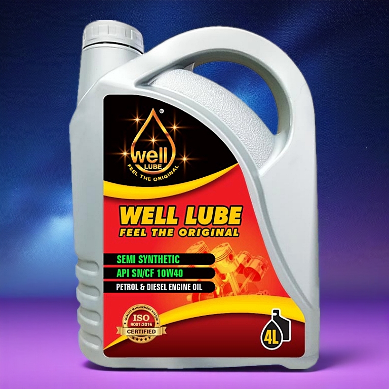 WELL LUBE API SN 10W40 4L Semi Synthetic Engine Oil Lubricant Minyak Hitam Kereta Proton Perodua Honda Toyota Nissan