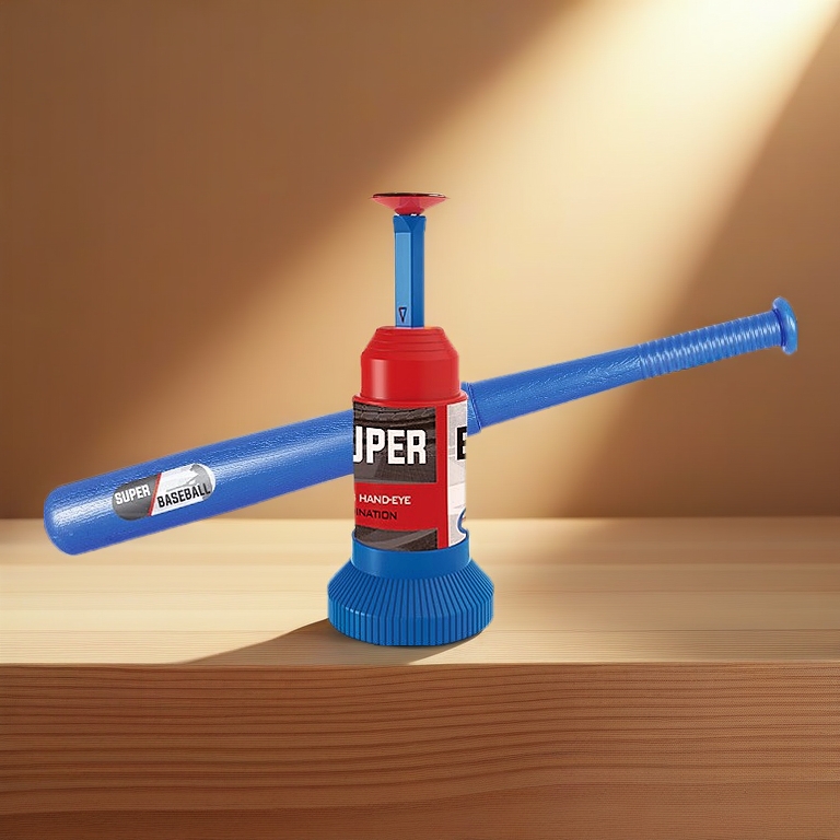 Mitoyos Kids Baseball Auto Launcher Training Soft Safety Plastic Base Ball Exercise Bat Set Indoor Outdoor Sport Toy