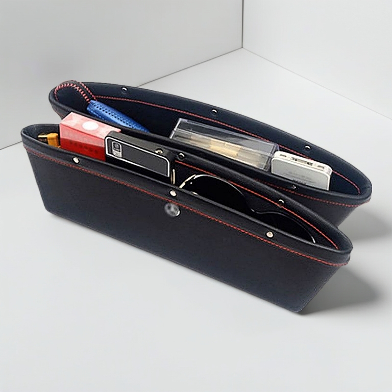 PU Leather Car Seat Side Pocket Seat Storage Organizer Poket Seat Kereta