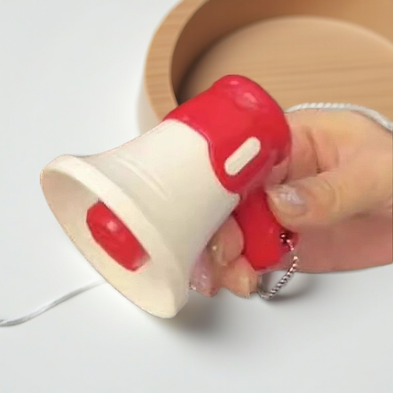 Small Speaker Record Keychain Funny Record Player Keychains Creative Toys Loudspeaker Music Keychain Gift 小喇叭录音机 创意玩具