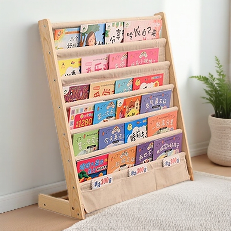 7 Layers Tiers Kids Bookshelf Kids Bookcase Book Organize Wood Rack Rak Buku