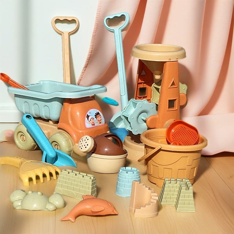 6/9/10/14/18pcs Kids Beach Sand Toys Mainan Pasir Pantai Outdoor Digging Shovel Bucket Building Castle Play Tool Set Gifts