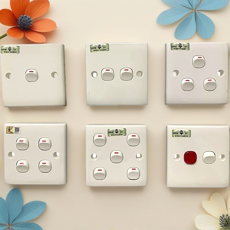 SUM PC-311 1 WAY SWITCH (1 GANG, 2 GANG, 3 GANG, 4 GANG, 5 GANG) / CONTROL SWITCH / SUIS LAMPU On off