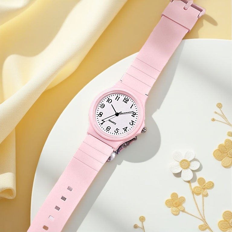 Student Exam Dedicated Girl Watch Mute Waterproof Electronic Quartz Watch