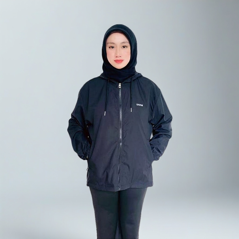 DEEM Sport Jacket Sun-Protecting Zip-Up Hoodie With Reflective Stripe Ideal For Outdoor Activities