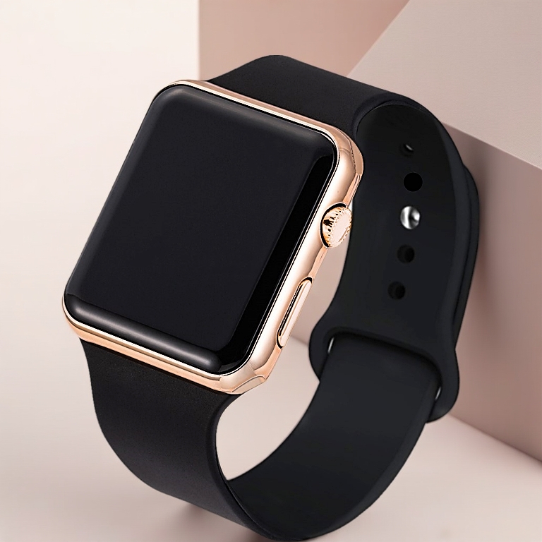 Unisex Digital Sports Watch, Shockproof LED Display, Silicone Band for Men and Women, Multi-Color