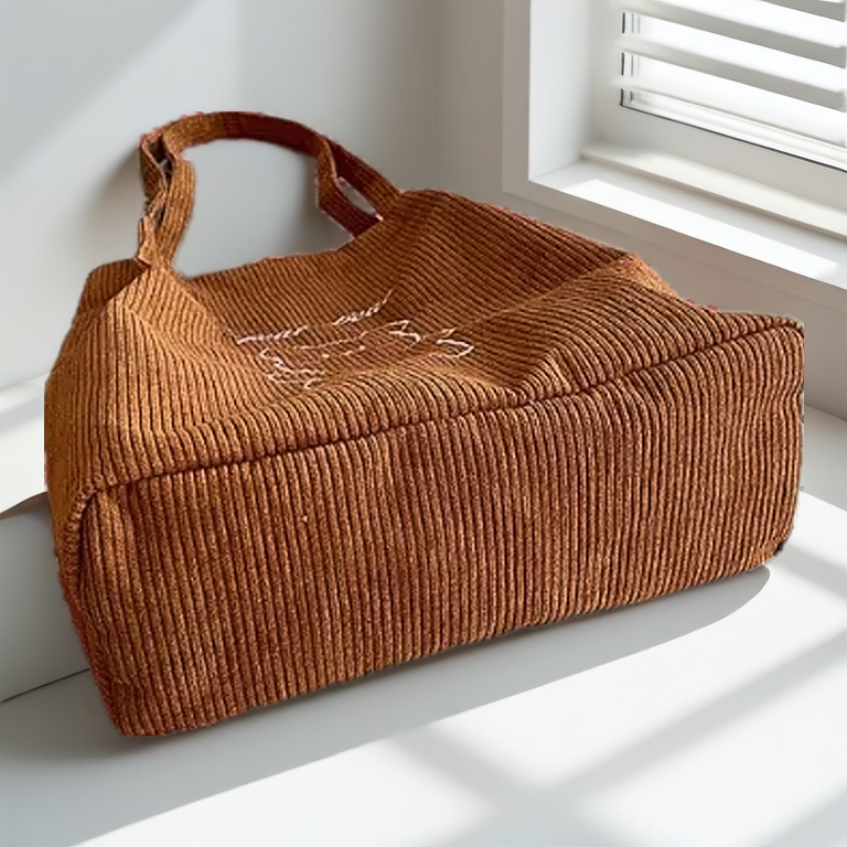 iFASHION 1509 Big Capacity Woman Tote Canvas With Zip Student Tuition Shopping Bag Simple Kapasiti Besar Beg Sekolah