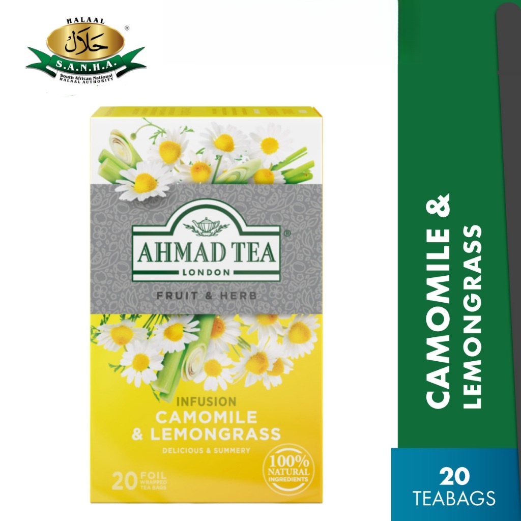 Ahmad Tea Camomile & Lemongrass (20 Teabags) Halal Certified