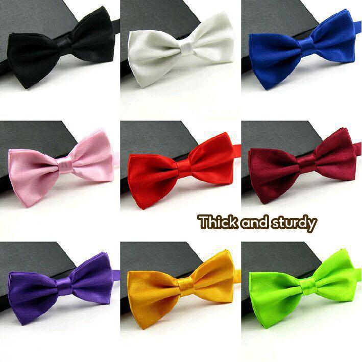 Men Classic Satin Bowtie Necktie For Wedding Party Adjustable Bow tie knot