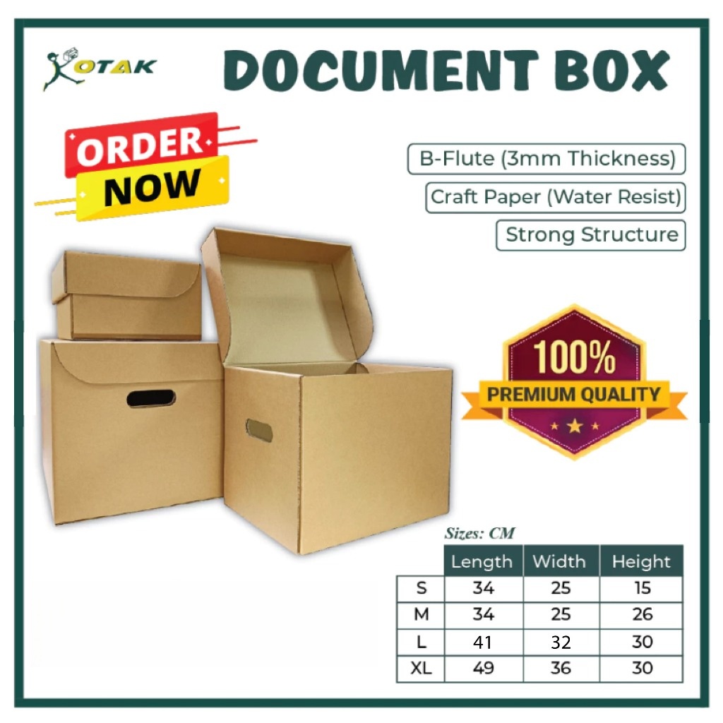 Kotak Storage Box / Document Box / Office Box Packaging Fordable Packaging