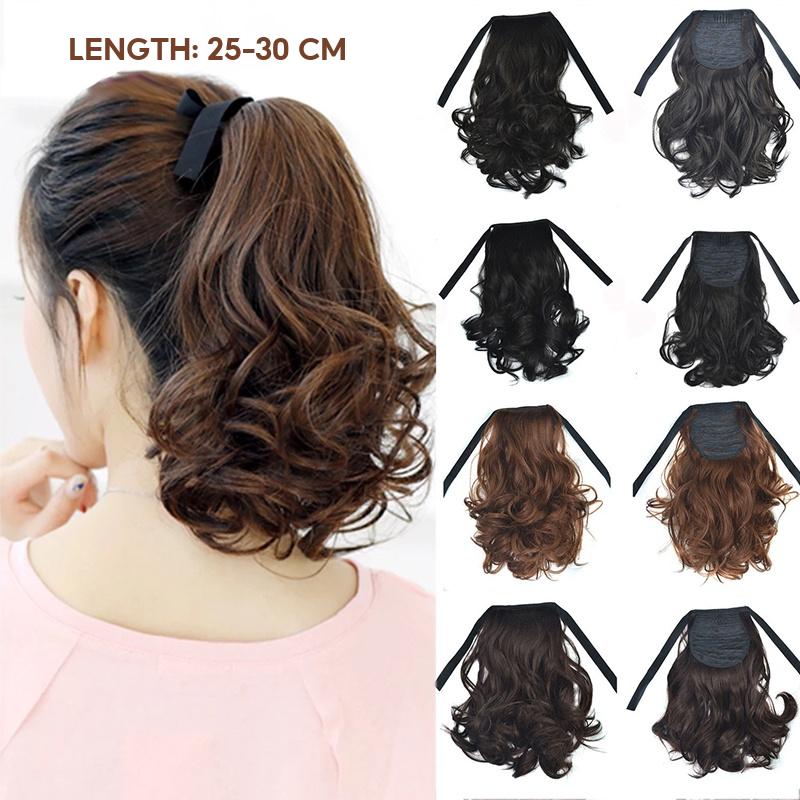 Short Wavy Curly Wig Ponytail Bundled Ponytail Lazy Ponytail Hair Extension