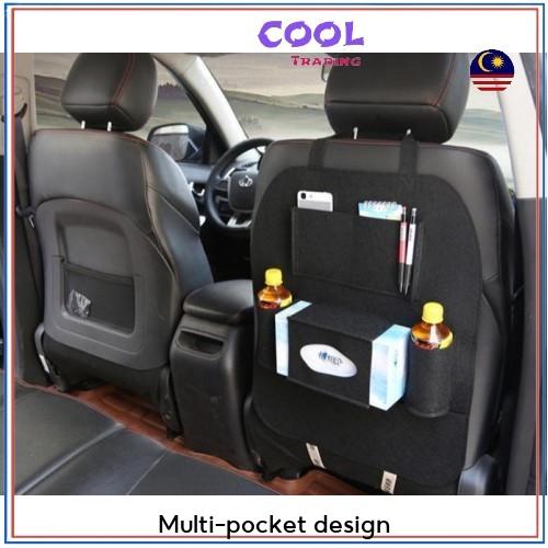PP Car seat back Tap Ipad Holder Multi Pocket Cushion kusyen kereta Storage Bag Organizer 528