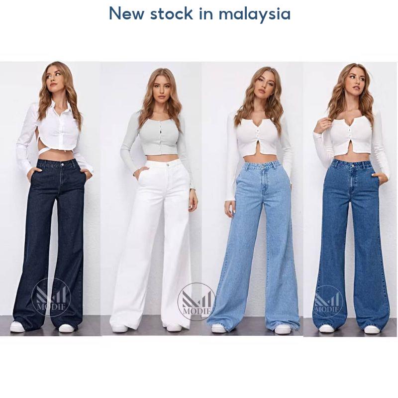 long palazzo jeans pant good quality new stock in Malaysia saize 26 to 36