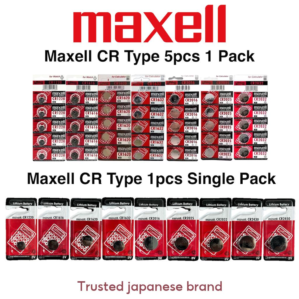 MAXELL Lithium Coin Cell Battery CR2032 CR2025 CR2016 CR1632 CR1220 CR1616 CR1620 CR2430 1pcs & 5pcs