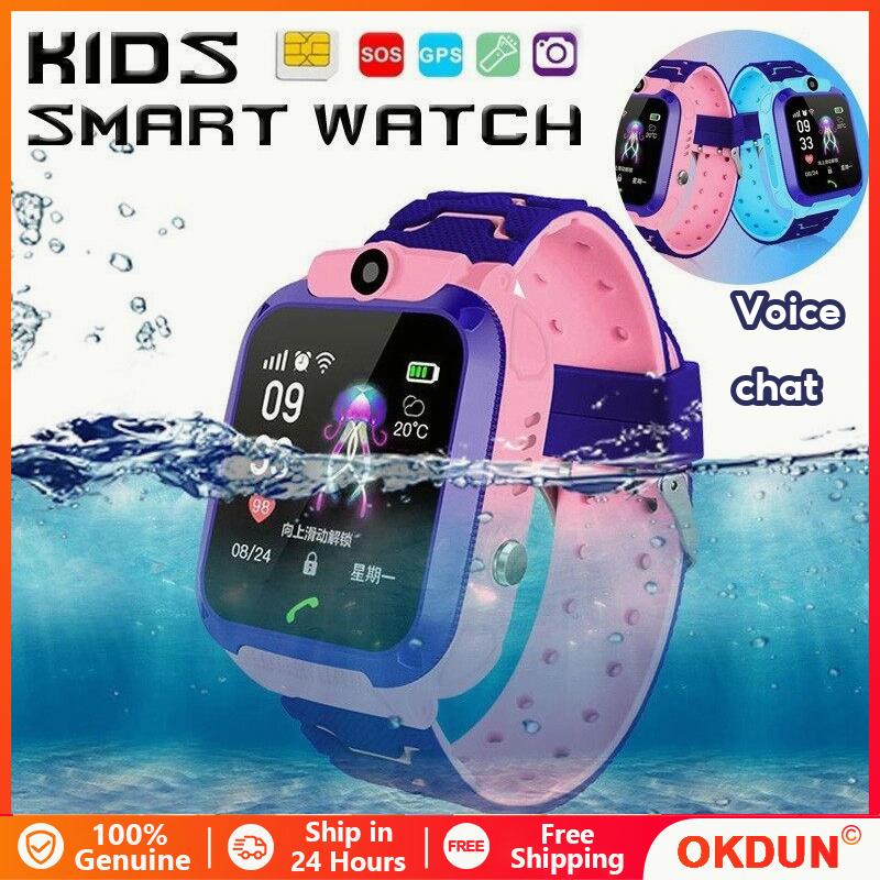 Q12 Kids Smart Watch Children Phone Jam Tangan Telefon Budak Lelaki Smart watch Location Call Voice Flashligh