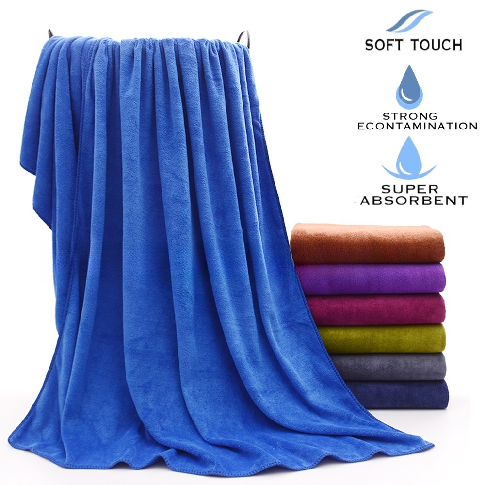 Tuala Mandi Dewasa Serap Air Towel Bath Microfiber High Quality 70x140cm Kain Tuala Mandi Microfiber