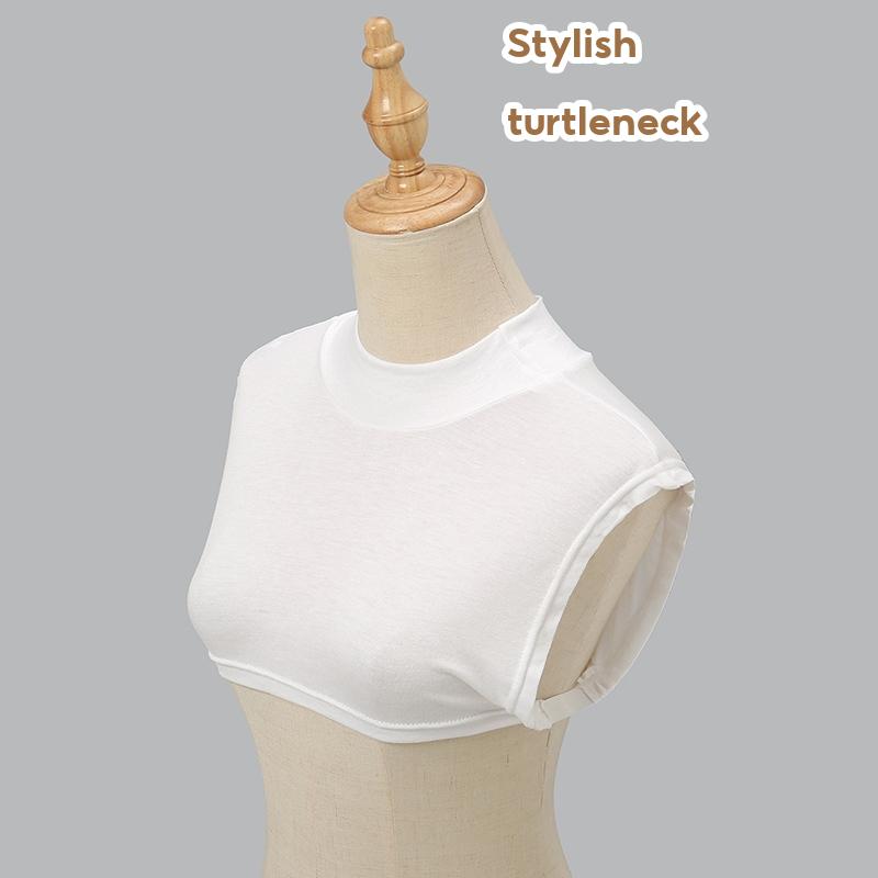 Woman's turtleneck cover scarf fake high neck kain cotton jersey