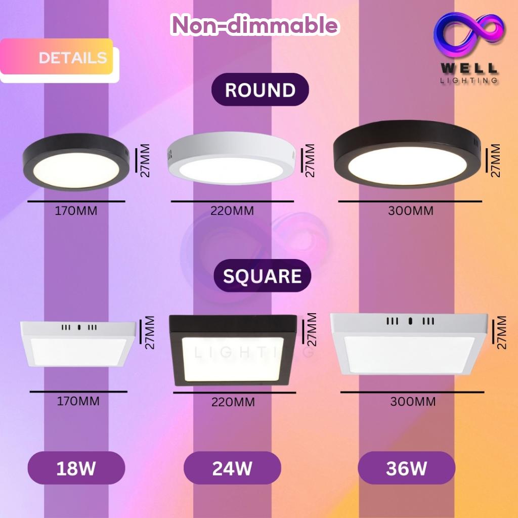 Lampu LED Ruang Tamu Siling LED Surface Downlight 18W 24W 36W Mounted Ceiling Down Light Home Lighting Ceiling Lights